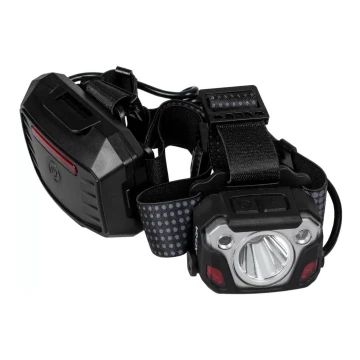 LED Dimmerabile rechargeable headlamp con sensore con funzione di power bank e luce rossa LED/10W/5V IP44 1200 lm 23 h 4000 mAh