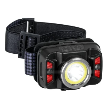 LED Dimmerabile rechargeable headlamp con sensore e luce rossa LED/15W/5V IP66 430 lm 24 h 1800 mAh