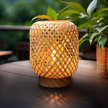 LED Lampada da tavolo decorativa LED/2xAAA rattan