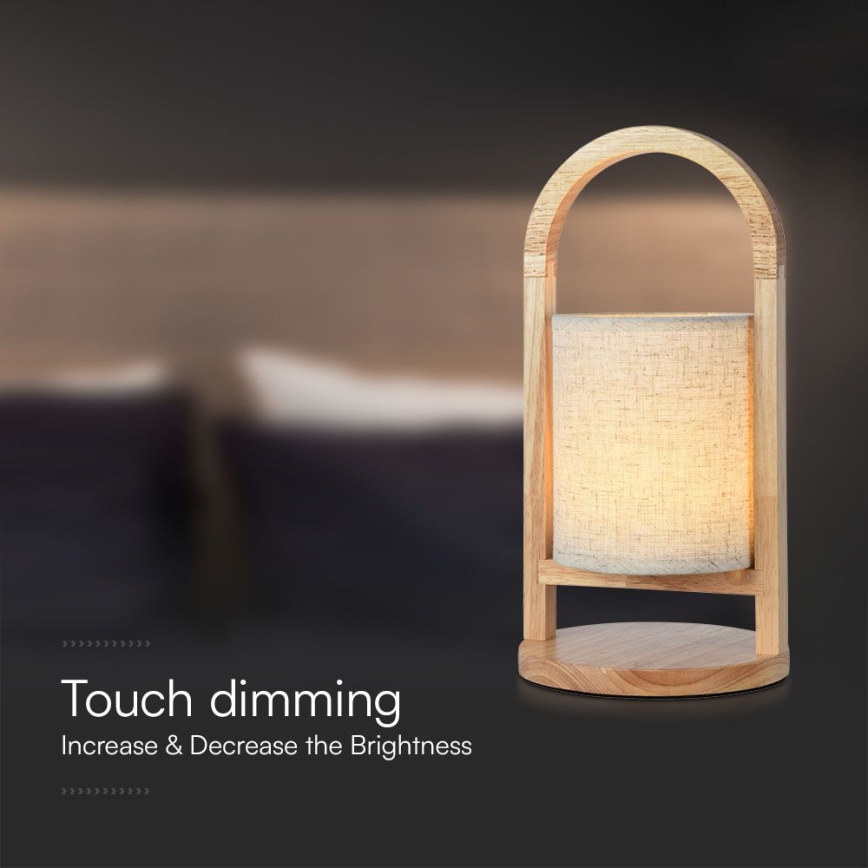 LED Lampada da tavolo touch ricaricabile e dimmerabile LED/1,5W/5V 3000K 1800mAh beige