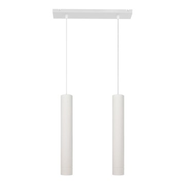 LED Lampadario a sospensione con filo TUBA 2xGU10/4,8W/230V bianco