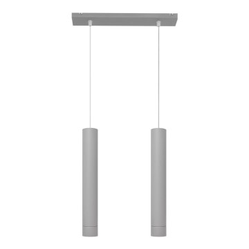 LED Lampadario a sospensione con filo TUBA 2xGU10/4,8W/230V grigio