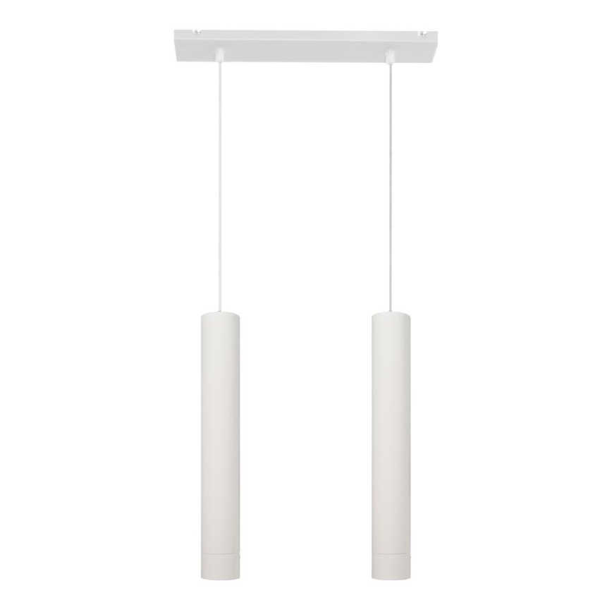 LED Lampadario a sospensione con filo TUBA 2xGU10/6,5W/230V bianco