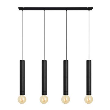 LED Lampadario a sospensione con filo TUBA 4xGU10/6,5W/230V nero