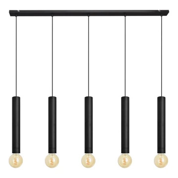 LED Lampadario a sospensione con filo TUBA 5xGU10/6,5W/230V nero