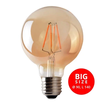 LED Lampadina CLASIC AMBER G95 E27/8W/230V 2200K – Brilagi