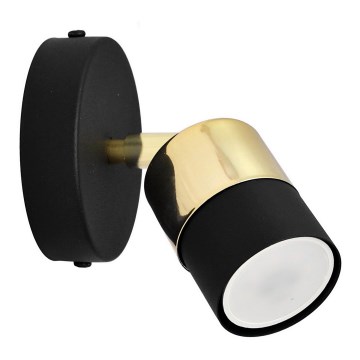 LED Luce Spot da parete a LED TUBSSON 1xGU10/4,8W/230V nero/oro