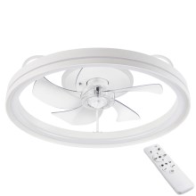 LED Plafoniera dimmerabile con ventilatore FARGO LED/37W/230V bianco + telecomando