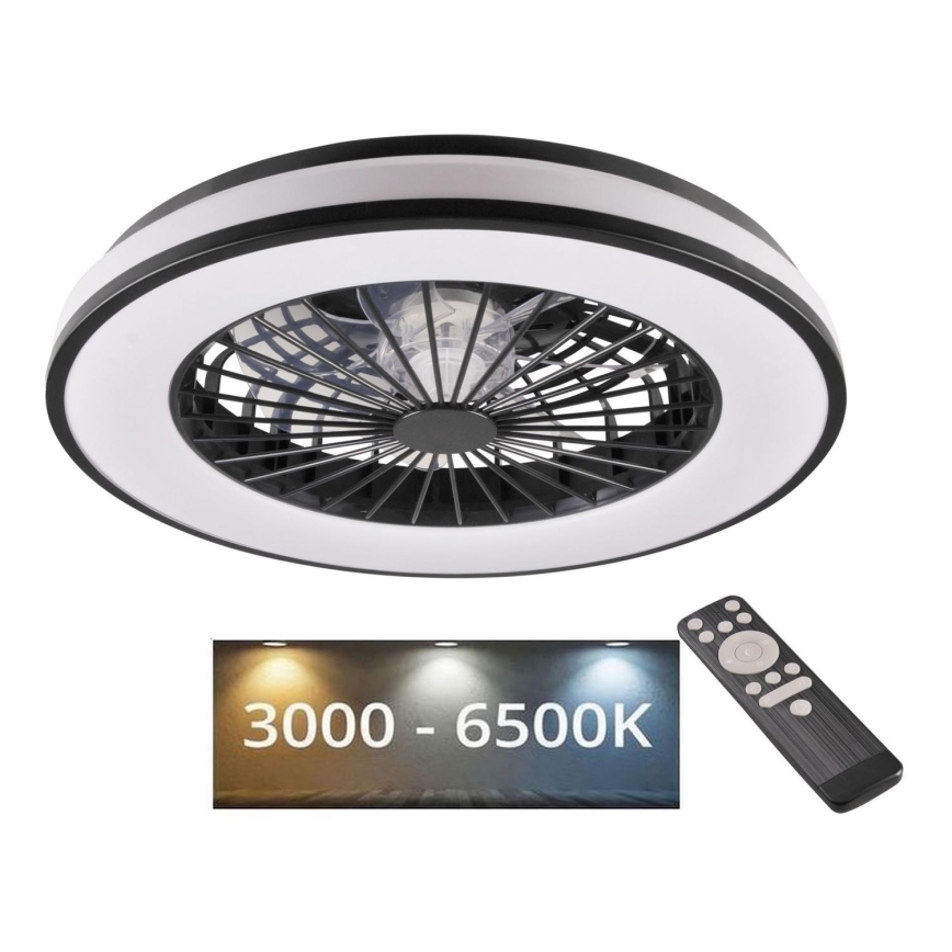 LED Plafoniera dimmerabile con ventilatore LED/48W/230V 3000-6500K nero + telecomando