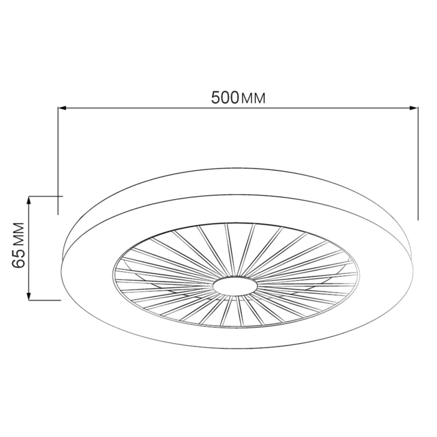 LED Plafoniera dimmerabile con ventilatore LIBYA LED/48W/230V 3000-6500K bianco + telecomando