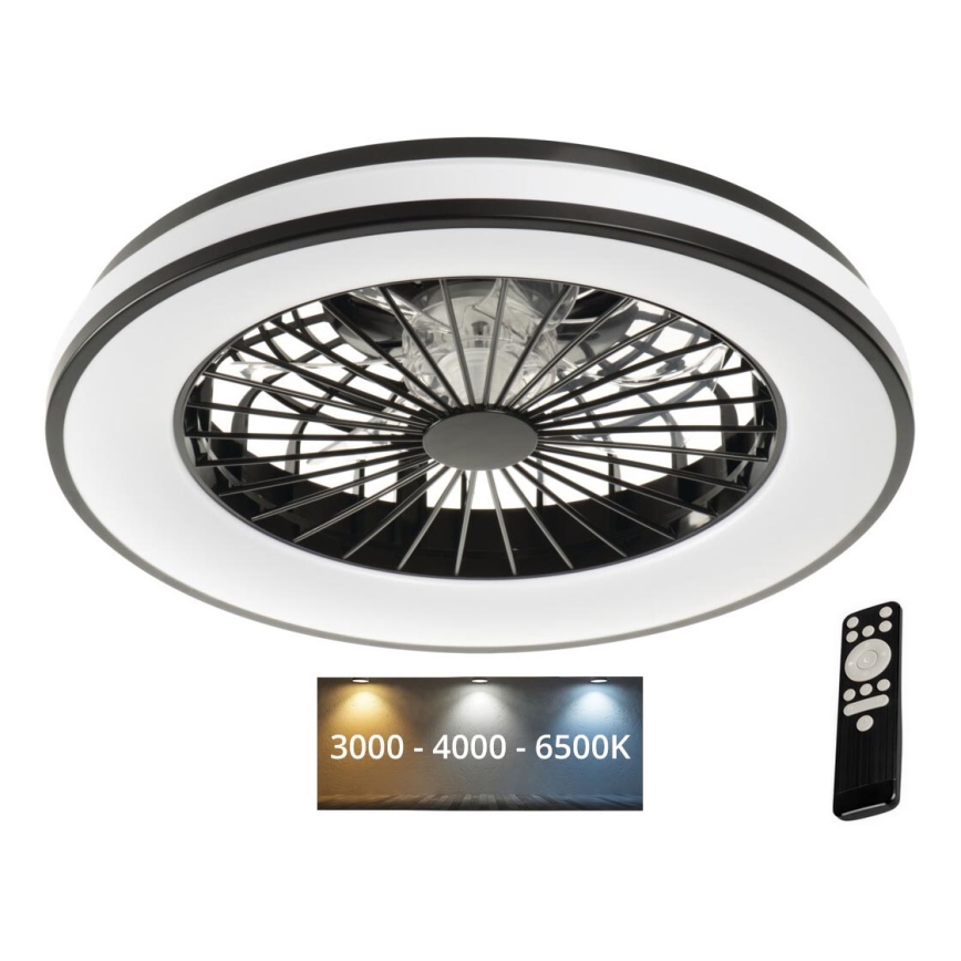 LED Plafoniera dimmerabile con ventilatore PLAVE 48W/230V 3000/4000/6500K + telecomando