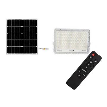 LED Proiettore solare da esterno LED/30W/3,2V 4000K bianco IP65 + telecomando