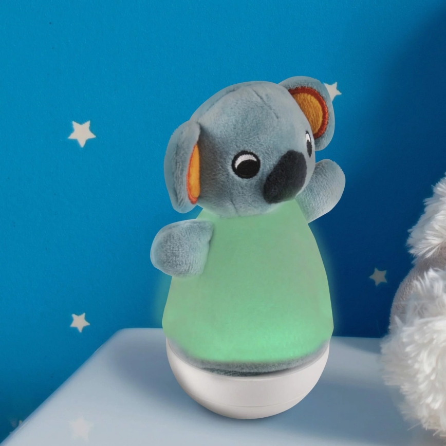 LED RGB Lampada notturna per bambini con un melody 3xAAA/5V koala
