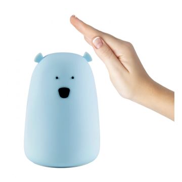 LED RGB Lampada touch per bambini BEAR LED/0,8W/5V blu