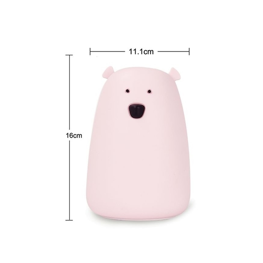 LED RGB Lampada touch per bambini BEAR LED/0,8W/5V blu