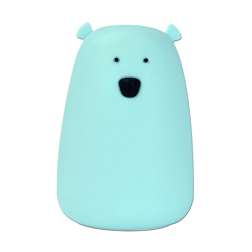 LED RGB Lampada touch per bambini BEAR LED/0,8W/5V blu