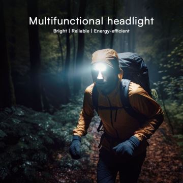 LED RGBW Dimmerabile rechargeable headlamp USB LED/3W/5V IP43 190 lm 24 h