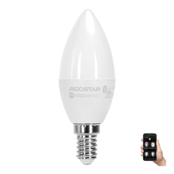 LED RGBW Lampadina C37 E14/4,9W/230V 2700-6500K - Aigostar