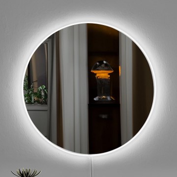 LED Specchio da parete con un retroilluminazione ROUND diametro 40 cm bianco