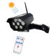 LED Telecamera di sicurezza fittizia solare con sensore LED/3,7V IP44 nero + telecomando