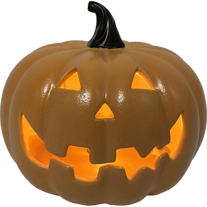 LED Zucca di ceramica HALLOWEEN LED/3xLR44/bianco caldo