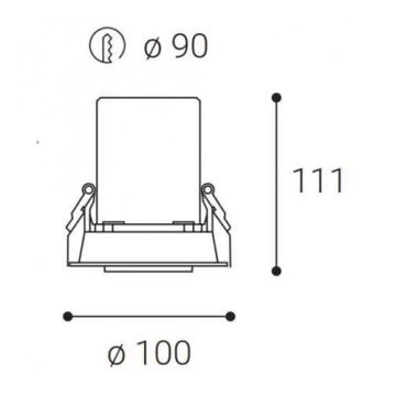 LED2 - LED Faretto da incasso HIDE LED/20W/230V CRI 90 bianco