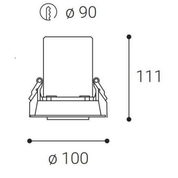 LED2 - LED suspended soffitto chiaro HIDE LED/20W/230V CRI 90 nero