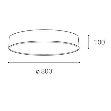 LED2 - Plafoniera LED dimmerabile MONO LED/100W/230V 3000K/4000K nero