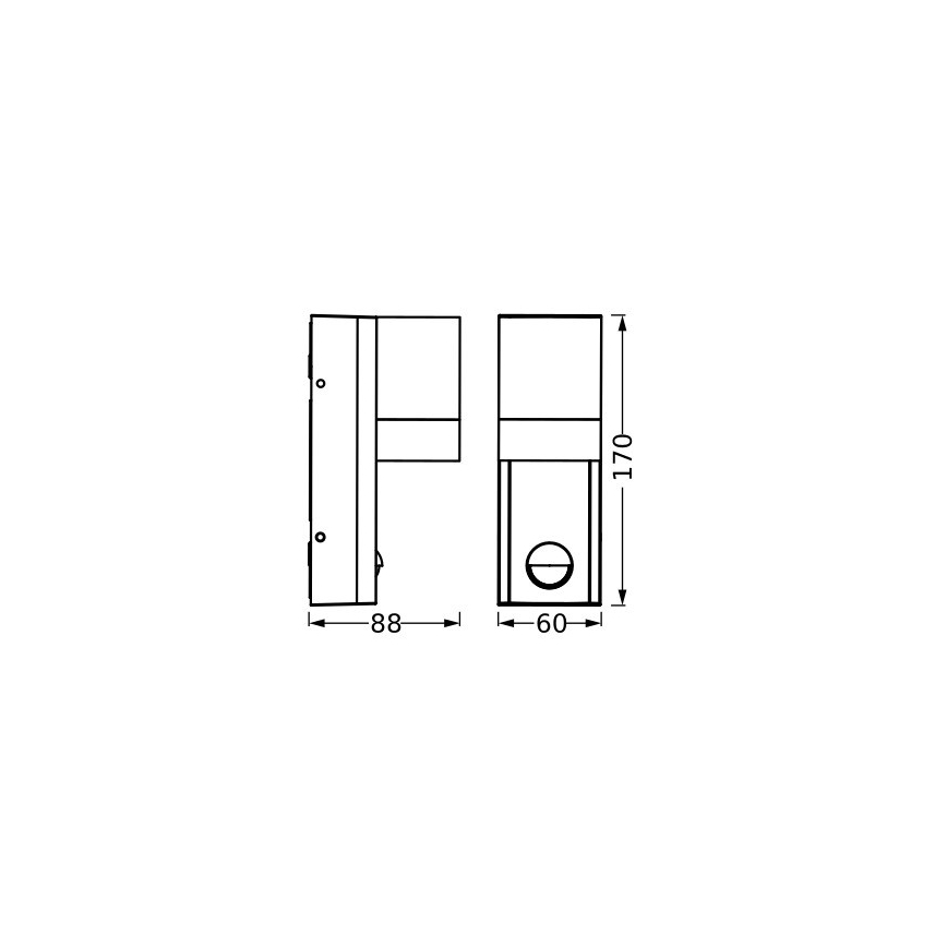 Ledvance - Applique da esterno con sensore ISIDOR 1xGU10/35W/230V IP65