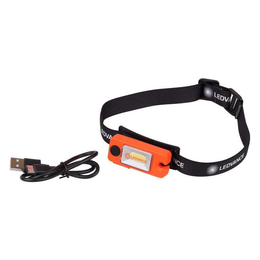 Ledvance - Lampada frontale LED ricaricabile FLASHLIGHT LED/1,3W/5V 250mAh