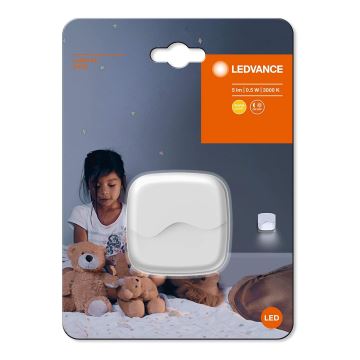 Ledvance - Lampada notturna LED con sensore e spina integrata LUNETTA LED/0,5W/230V 3000K