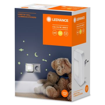 Ledvance - Lampada notturna LED con sensore LUNETTA LED/0,2W/230V