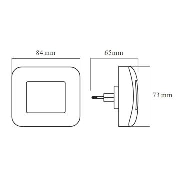 Ledvance - Lampada notturna LED con sensore LUNETTA LED/0,2W/230V