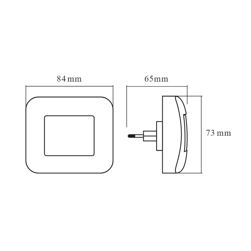 Ledvance - Lampada notturna LED con sensore LUNETTA LED/0,2W/230V