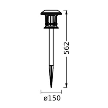 Ledvance - Lampada solare LED RGBW dimmerabile SMART+ SOLAR LED/0,12W/3,2V 3000-6500K IP44