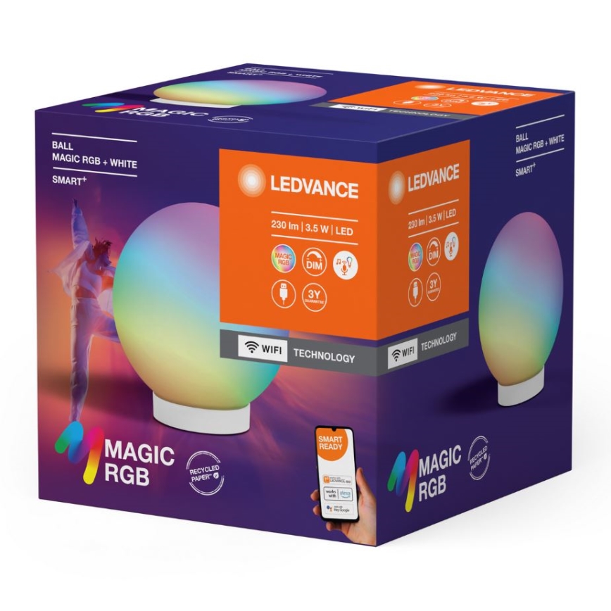 Ledvance - LED RGBW Lampada da tavolo ricaricabile dimmerabile SMART+ MAGIC LED/3,5W/5V 2200-6500K Wi-Fi