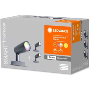 Ledvance - PACK 3x Lampada da esterno LED RGB SMART+ SPOT 3xLED/4.5W/230V IP65 Wi-Fi