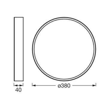 Ledvance - Plafoniera LED ORBIS SLIM LED/24W/230V nero