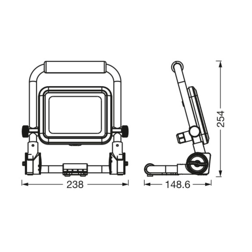 Ledvance - Riflettore LED da esterno WORKLIGHT R-STAND LED/20W/230V 6500K IP54