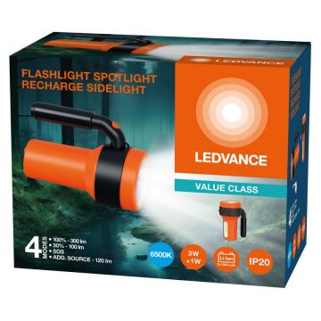 Ledvance - Torcia LED ricaricabile con power bank FLASHLIGHT LED/3W/5V 2400mAh