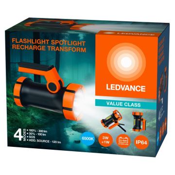 Ledvance - Torcia LED ricaricabile con power bank FLASHLIGHT LED/3W/5V IP64 2400mAh
