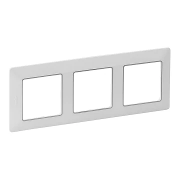 Legrand 754033 - Cornice per interruttori VALENA LIFE 3P bianco/cromo