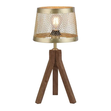 Leuchten Direkt 11423-60 - Lampada da tavolo FREDERIK 1xE27/60W/230V mango