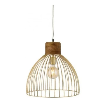 Leuchten Direkt 11489-60 - Lampadario a sospensione con filo ALAMI 1xE27/25W/230V mango