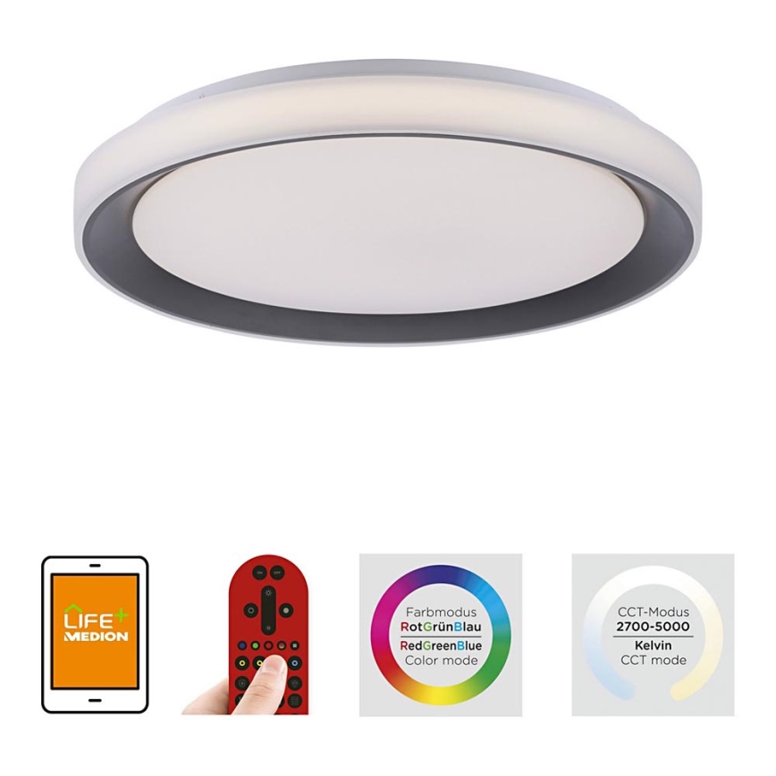 Leuchten Direkt 14659-18 - Plafoniera LED RGB dimmerabile LOLA LED/24W/230V Tuya + telecomando