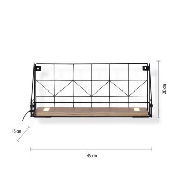 Leuchten Direkt 15277-18 - Mensola con illuminazione a LED BOARD 2xLED/1,75W/230V 45 cm eucalipto