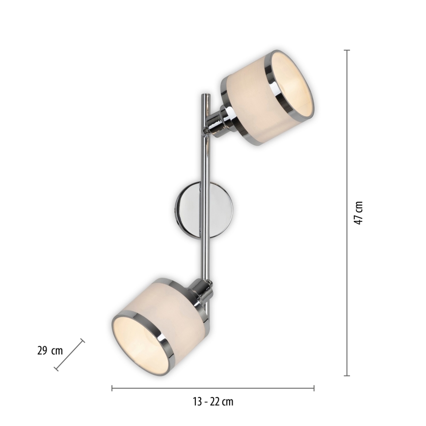 Leuchten Direkt 15372-17 - Faretto ACCOR 2xE14/25W/230V