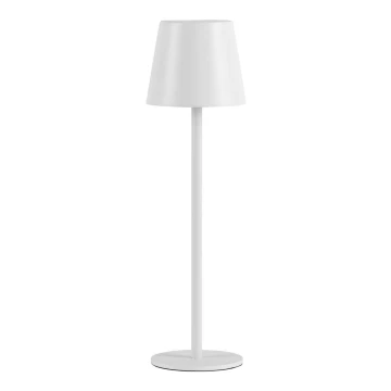 Leuchten Direkt 19250-16 - LED Lampada da tavolo ricaricabile dimmerabile per esterni EURIA LED/3W/5V IP54 bianco