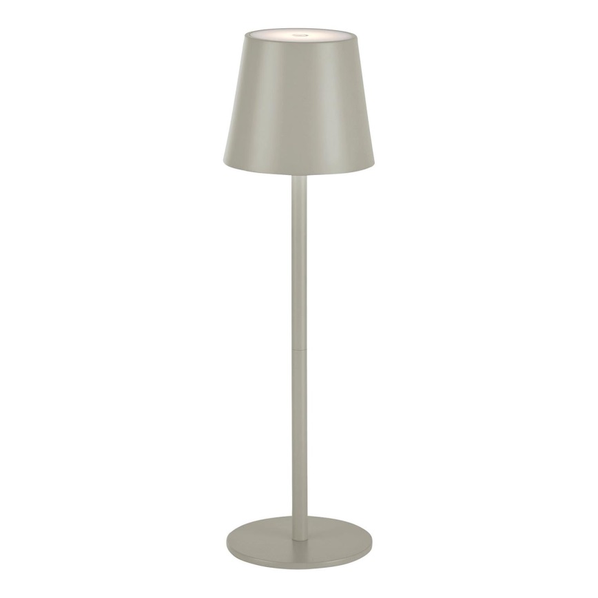 Leuchten Direkt 19250-40 - LED Lampada da tavolo ricaricabile dimmerabile per esterni EURIA LED/3W/5V IP54 grigio