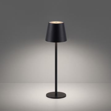 Leuchten Direkt 19250-18 - LED Lampada da tavolo ricaricabile dimmerabile per esterni EURIA LED/3W/5V IP54 nero